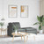  Modular Sofa with Footstool&Cushions Fabric Dark Gray A949-3321208