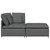  Modular Sofa with Footstool&Cushions Fabric Dark Gray A949-3321208