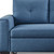 92" Blue Polyester Blend Convertible Futon Sleeper Sofa With Black Legs N270-544957