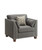 34" Charcoal And Brown Linen Arm Chair N270-318813