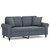  2-Seater Sofa with Throw Pillows Dark Gray 55.1" Velvet A949-3200946