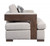 72" Beige And Brown Linen Loveseat N270-515743