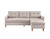 87" Beige Polyester Blend Sofa With Ottoman With Natural Legs N270-544960