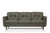 83" Green Leather Sofa With Black Legs N270-491284