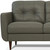 83" Green Leather Sofa With Black Legs N270-491284