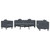  3 Piece Sofa Set with Pillows Dark Gray Velvet A949-3209248