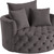 43" Gray Velvet Solid Color Swivel Barrel Chair N270-486597