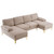U-Shaped 4-Seat Indoor Modular Sofa Camel T575-S0671429471