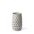 12" Organic White Glaze Pierced Dot Ceramic Vase N270-397557