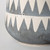 10" Gray and Ivory Triangle Pattern Ceramic Vase N270-397546