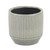 6" Gray Striped Ceramic Indoor Outdoor Round Pot Planter N270-487434