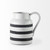 7" Rustic White And Blue Stripe Ceramic Jug N270-392202