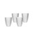 Set of Four Clear Diamond Acrylic Stemless Whiskey Glasses N270-521146