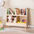 5-Cube Kids Bookshelf and Toy Organizer with Anti-Tipping Kits-Oak - Color: Oak D681-TP10097BE