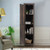 Linen Tower Bathroom Storage Cabinet Tall Slim Side Organizer with Shelf-White B593-HW66186