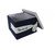 11.5" X 12" X 8.5" White Blue Fabric Boxes With Cover Set Of 3 N270-364159