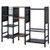 Garden Tool Organizer with Wooden Shelves for Garage and Shed-Black B593-TA10109