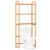 3-Tier Bamboo Bathroom Floor Organizer with 5-Position Shelves and 3 Hooks-Natural B593-BA8193