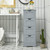 Floor Wooden Free Standing Storage Side Organizer for Bathroom-Gray - Color: Gray D681-HW66969GR