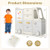 Kids Toy Storage Organizer Bus-shaped Children Cabinet with 4 Pull-out Drawers with Handles-Gray B593-TP10172