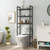 Over-The-Toilet Storage Shelf Space Saving Metal Bathroom Organizer Hooks-Brown - Color: Brown D681-JV10981BN