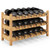 3-Tier Bamboo Freestanding Countertop Wine Bottle Organizer-Natural - Color: Natural D681-KC57137NA