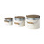 Set Of Three Rustic White Metal Storage Cans N270-392587