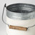 Set Of Three Rustic White Metal Storage Cans N270-392587