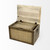Set Of Two Brown and Natural Wood And Cane Storage Boxes N270-392593