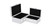 Set of Two White Oval Scroll Mirror Jewelry Storage Boxes N270-399676