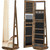 Rustic Brown Wood Jewelry Cabinet Armoire Organizer Freestanding Rotating Mirror Q280-SRBJCL219258743