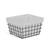 Rectangular White Lined And Metal Wire Storage N270-379833