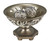 13" Brushed Silver Leaf Polyresin Decorative Pedestal Bowl with Orbs N270-468319