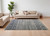 6' X 9' Gray Ivory and Blue Geometric Hand Knotted Area Rug N270-566384