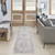 10' Silver Oriental Power Loom Washable Runner Rug N270-521789