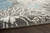 4' Blue And Gray Round Floral Power Loom Area Rug N270-385413