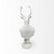 White Resin Suited Deer Bust Decor Piece N270-392442