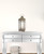 Set of Three Brown Glass and Metal Geometric Floor Lantern Candle Holders N270-517558