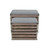 Set Of 2 Rectangular Gray Linen Fabric And Wood Slats Storage Benches N270-379836