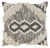 20" X 20" Black and Ivory Linen Cotton Blend Zippered Pillow N270-516962