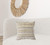 20" X 20" Cream Gray And Gold 100% Cotton Striped Zippered Pillow N270-516961