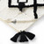 60" X 50" Black and White Woven Cotton Geometric Throw Blanket with Tassels N270-516491