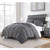 Twin Size Reversible Microfiber Down Alternative Comforter Set in Grey Q280-GRTW6242