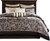 Queen 12 Piece Cotton Polyester Comforter Set Black Gold Paisley Q280-BGQU1255