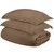 Taupe Twin Cotton Blend 300 Thread Count Washable Duvet Cover Set N270-528294