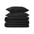 Black Queen Cotton Blend 650 Thread Count Washable Duvet Cover Set N270-528362