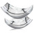 17" Silver Aluminum Scoop Centerpiece Bowl N270-354614