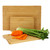 MegaChef 3 Piece 9 Inch, 12 Inch, and 15 Inch Bamboo Wood Cutting Board Set with Juice Grooves D970-MC-B125