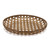 26" Brown Bamboo Weave Round Wood Vanity Tray N270-516322