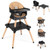 9-in-1 Convertible High Chair with Solid Wood Legs for Babies and Toddlers-Black - Color: Black D681-BE10072CF